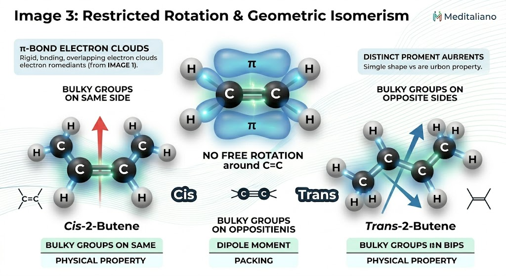 Restricted Rotation and Geometric Isomerism Diagram