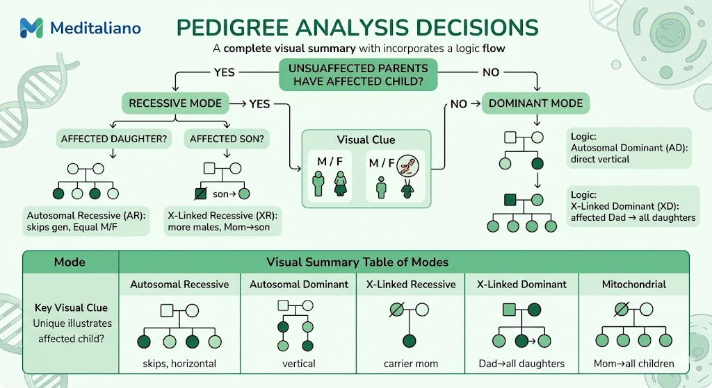 Pedigree Analysis Determination Flowchart