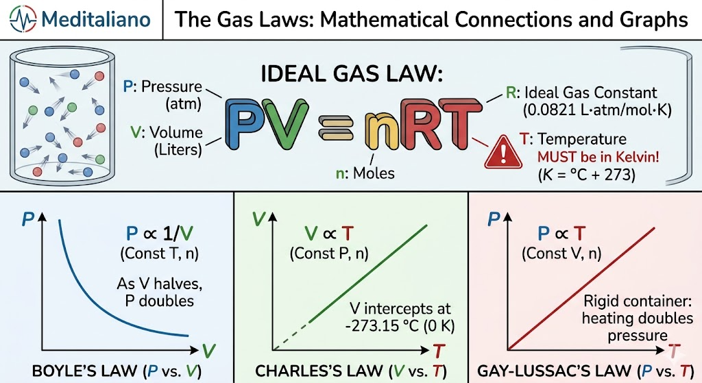 The Gas Laws: Mathematical Connections and Graphs Diagram