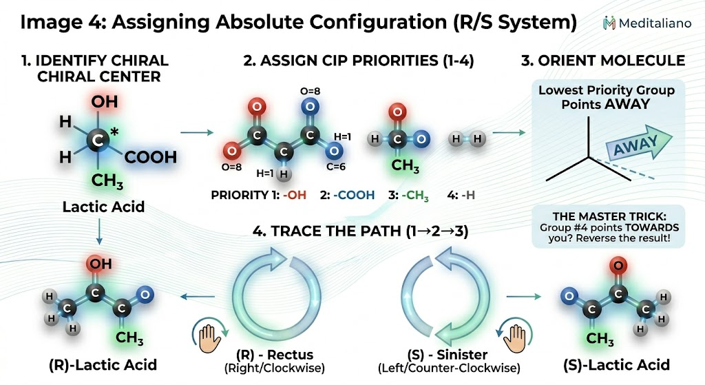 Assigning Absolute Configuration (R/S System) Diagram